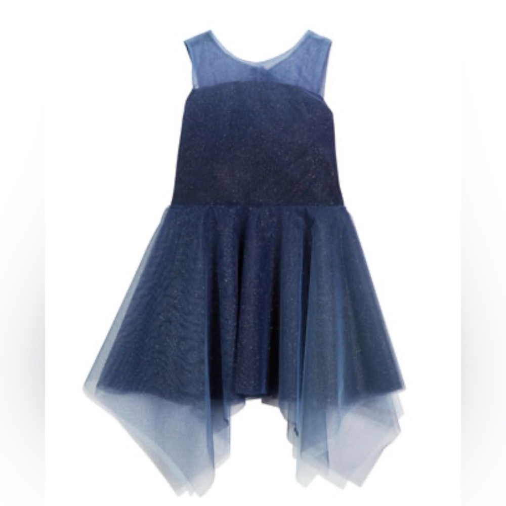 Zoe Ombre Shimmer Tulle Sleeveless Dress, Girls Size 10